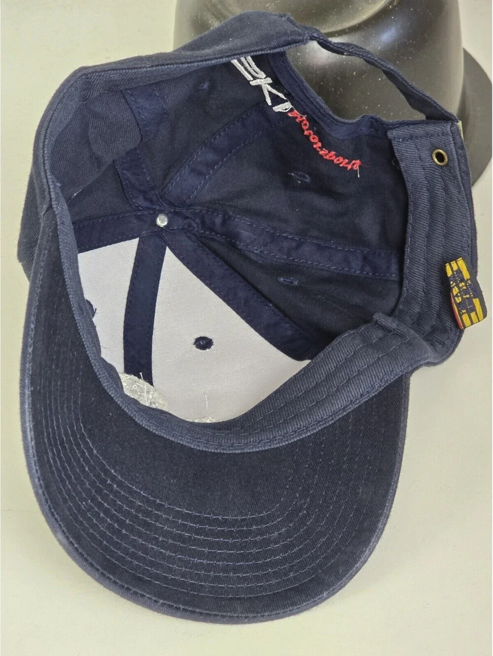 Vtg Smith & Wesson Hat Cap Strapback Navy Blue Logo Firearms Gun SKI Motorsports